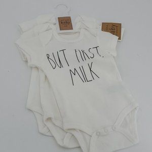 🆕️ RAE DUNN Baby 3pk Short Sleeve Bodysuit